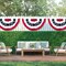 2x4Ft American Flag Bunting Patriotic Decorations,6 Pcs USA Pleated Fan Flag Brass Grommets Quality, Large Size Half Fan Banner Indoor/Outdoor Decorations for 4th of July, Memorial Day and Veterans Da